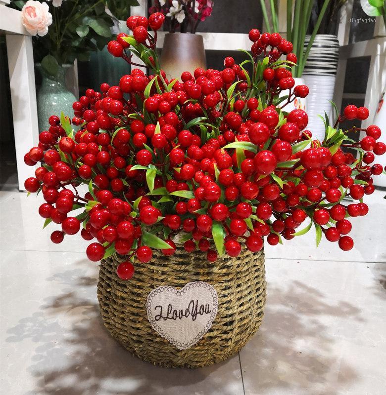 7 Branches Red artificial berry flowers bouquet artificial fruit plants mini leaf outdoor living room wedding decoration1, 3 branches
7 Branches Red artificial berry flowers bouquet artificial fruit plants mini leaf outdoor living room wedding decoration1, 3 branches