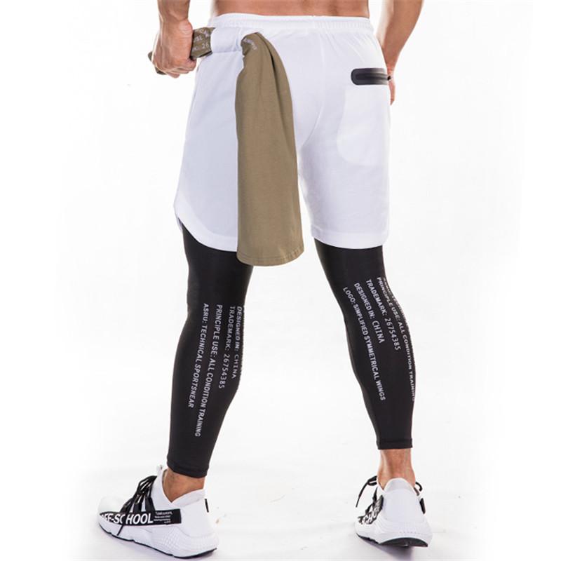 Running Sweatpants Men Shorts And Leggings 2in1 Sportswear Gym Joggers Pants Drawstring Waist Casual Pants Zipper Sport Trousers, 013 black 
Running Sweatpants Men Shorts And Leggings 2in1 Sportswear Gym Joggers Pants Drawstring Waist Casual Pants Zipper Sport Trousers, 013 black