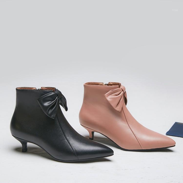 kmeioo spring autumn 2020 fashion bow ankle boots kitten heel shoes women pointed toe short boots elegant cowskin1, Pink 
kmeioo spring autumn 2020 fashion bow ankle boots kitten heel shoes women pointed toe short boots elegant cowskin1, Pink