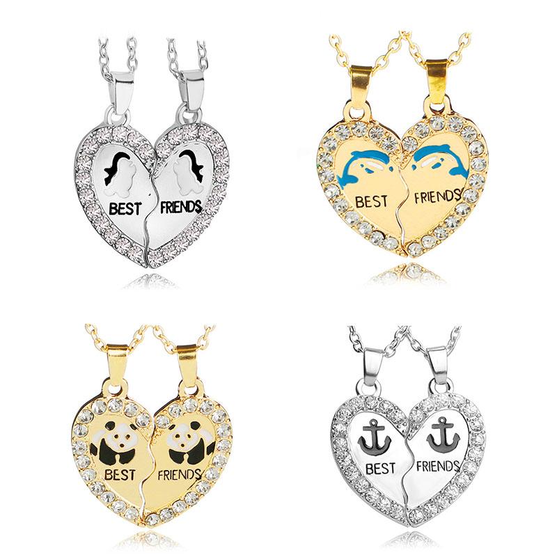 Pendant Necklaces Fashion Friends BFF 2 Part Broken Heart Penguin Dolphin Necklace For Friendship Jewelry Gift 2pcs
Pendant Necklaces Fashion Friends BFF 2 Part Broken Heart Penguin Dolphin Necklace For Friendship Jewelry Gift 2pcs
