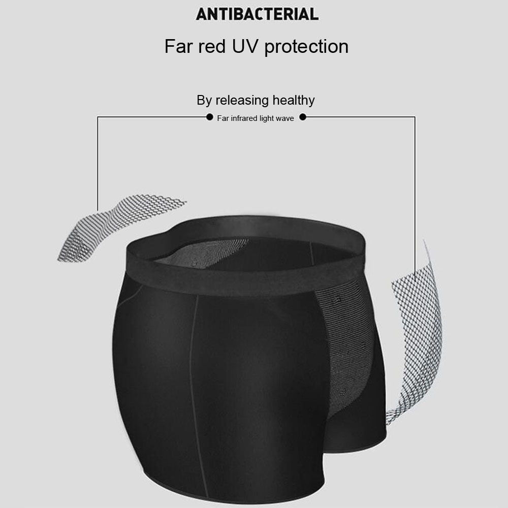 3 pieces/bag Pants Men's Underwear Generation Tourmaline Ice Silk Breathable Men's Sexy Underwear British Magnetic Therapy Boxer 201023