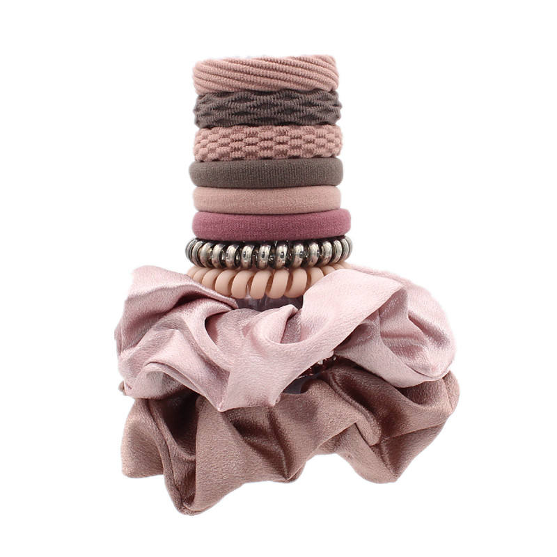 10Pcs/pack Women Hair Accessories Set Textured Seamless Nylon Rubber Band Spiral Cord Hair Tie Satin Scrunchies No Crease Comfy
10Pcs/pack Women Hair Accessories Set Textured Seamless Nylon Rubber Band Spiral Cord Hair Tie Satin Scrunchies No Crease Comfy