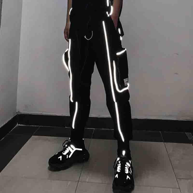 Reflective Stripe Pants Men Streetwear Casual Joggers Sweatpants Loose Pencil Pants Winter Casual Korean Hip Hop Male Trousers, Black
Reflective Stripe Pants Men Streetwear Casual Joggers Sweatpants Loose Pencil Pants Winter Casual Korean Hip Hop Male Trousers, Black