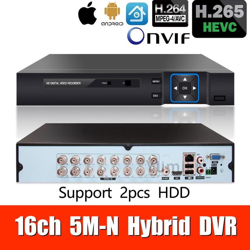6 en 1 16ch * 5M-N/4M-N AHD DVR vigilancia de seguridad vídeo CCTV grabador 1080N híbrido DVR para analógica AHD CVI TVI cámara
6 en 1 16ch * 5M-N/4M-N AHD DVR vigilancia de seguridad vídeo CCTV grabador 1080N híbrido DVR para analógica AHD CVI TVI cámara