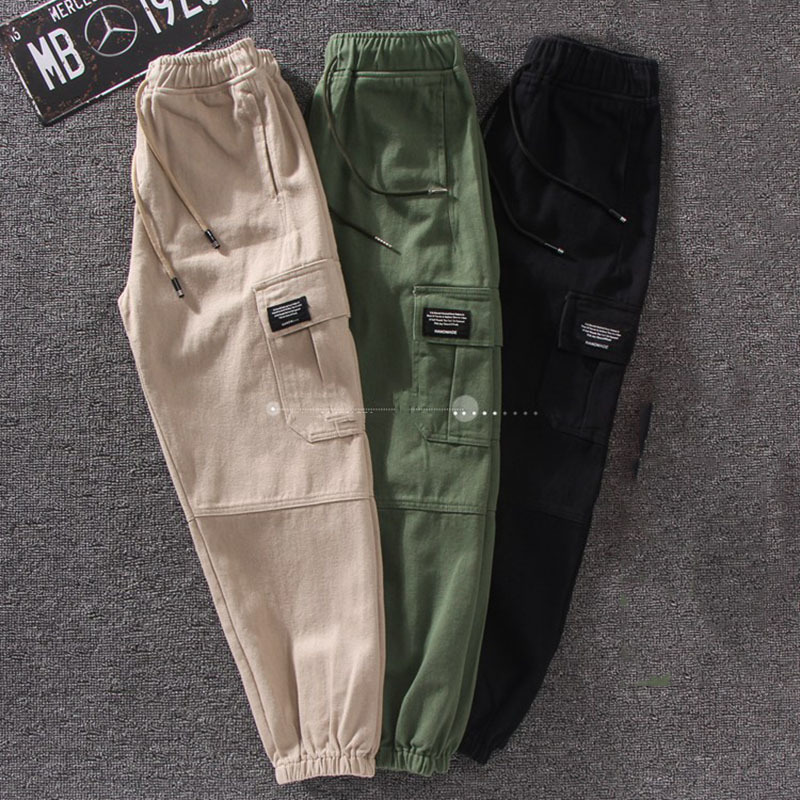 Autumn Loose AnkleLength Pants Harajuku Streetwear Sweatpants High Waist Pants Female Cargo Pants Women T200516