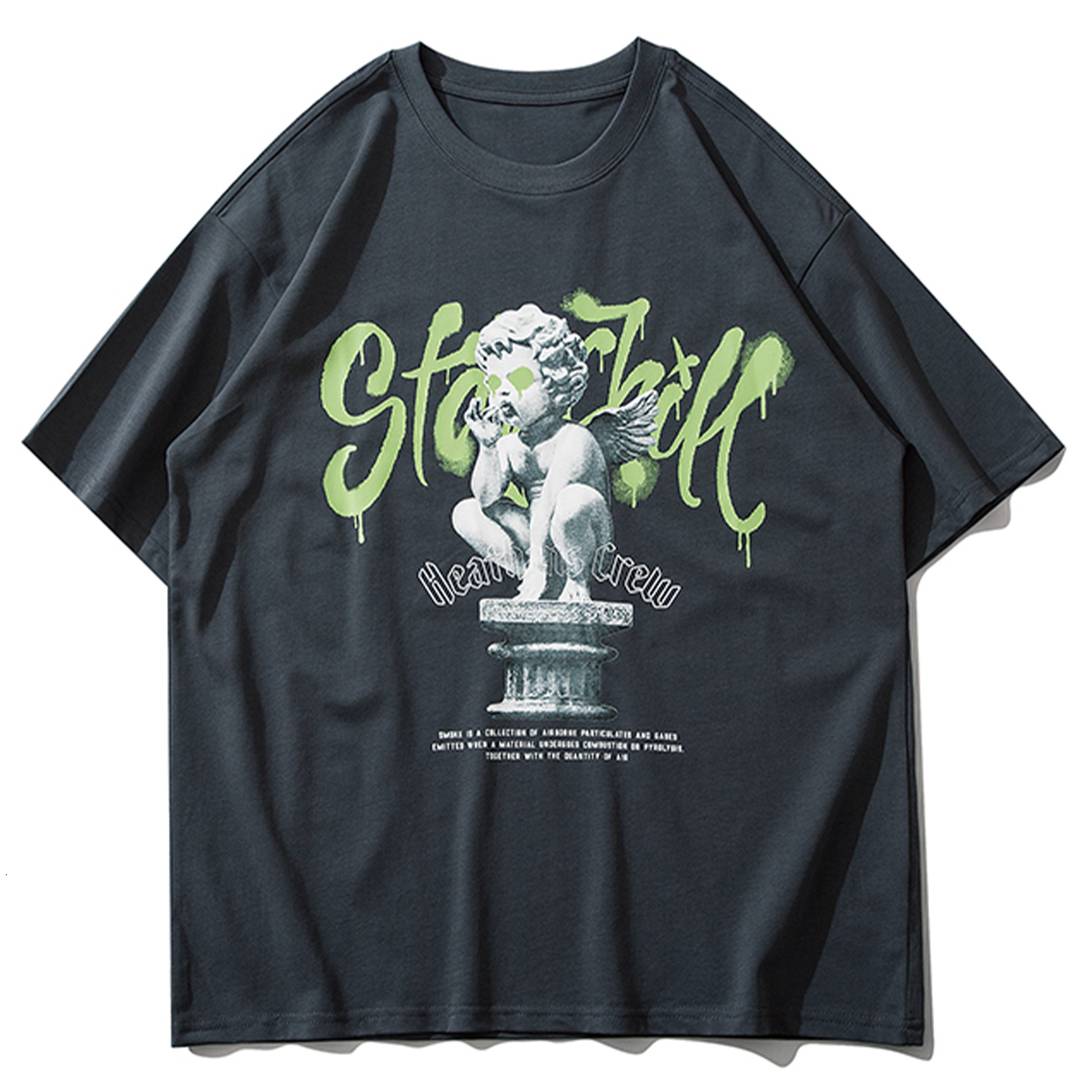 New Hip Hop T-shirt Men 2021 Summer Vintage Angel Statue Print Harajuku Tshirts Cotton Tops Tees Loose Short Sleeve Shirts Zfdv, Black
New Hip Hop T-shirt Men 2021 Summer Vintage Angel Statue Print Harajuku Tshirts Cotton Tops Tees Loose Short Sleeve Shirts Zfdv, Black