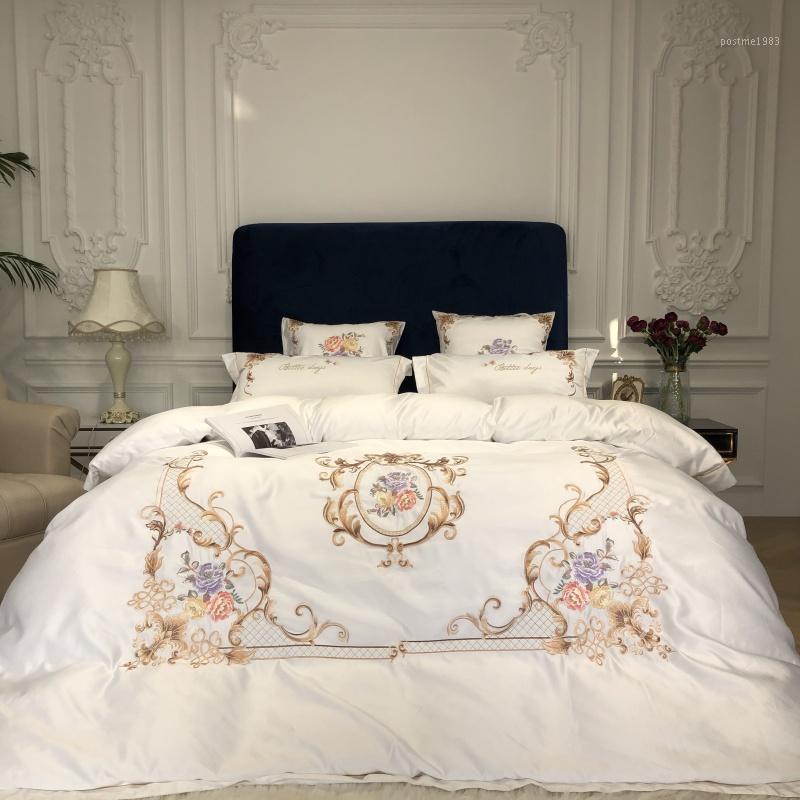 White Embroidery 60S Satin Washed Silk Bedding Set Cotton Duvet Cover Bed Linen Fitted Sheet Pillowcases Bedclothes1
White Embroidery 60S Satin Washed Silk Bedding Set Cotton Duvet Cover Bed Linen Fitted Sheet Pillowcases Bedclothes1