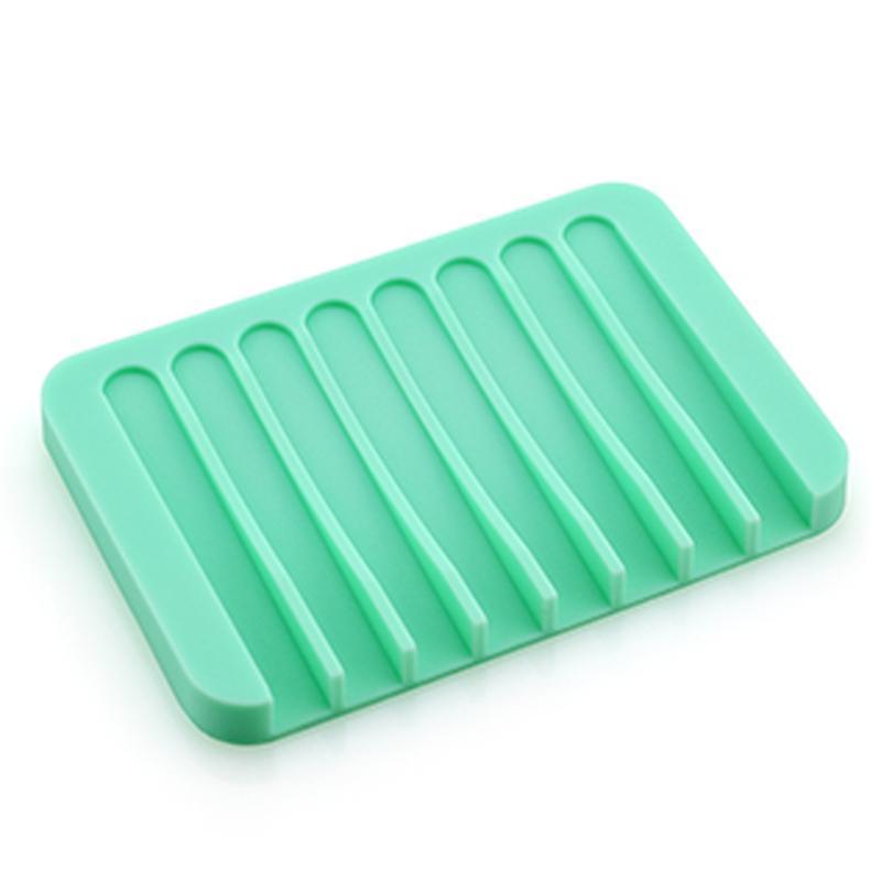Multicolor Water Drainage Anti Skid Soap Box Silicone Soap Dishes Bathroom Soap Holders Case Home Bathroom High Quality