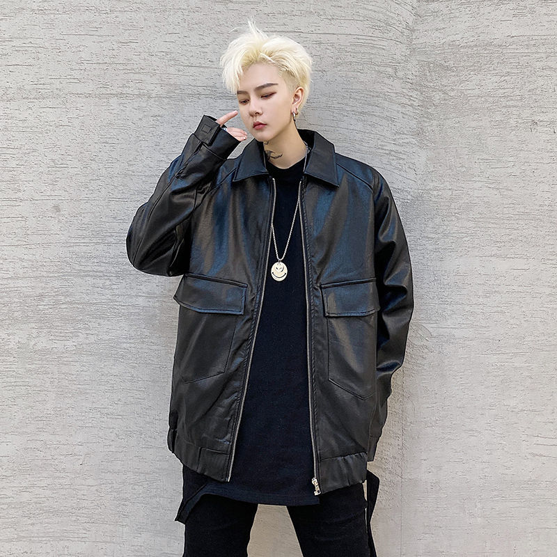 Autumn 2021 Men's Thin New Pure Leather Sleeve Long Jacket Fashion Young Clothes WTCY, Black 
Autumn 2021 Men's Thin New Pure Leather Sleeve Long Jacket Fashion Young Clothes WTCY, Black