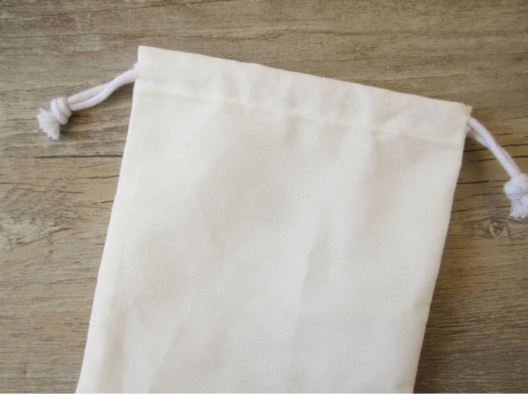 Cotton Gift Bag T/C Drawstring Pouch Packaging Jewelry Makeup Party Gift Candle Reusable Sachet Custom Pocket Print Logo 100PCS T200602