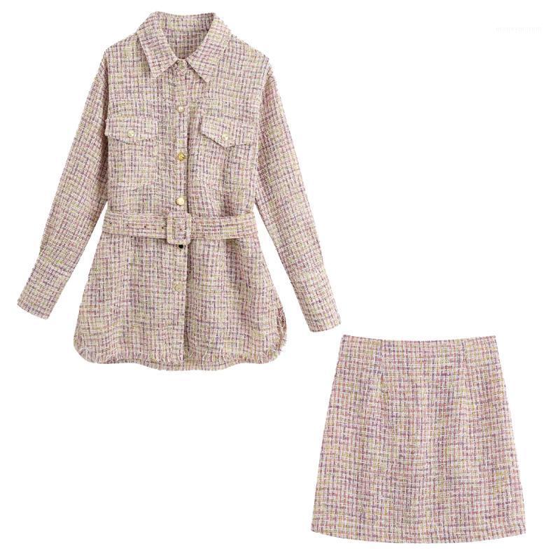 2020 New Women Two Piece Set Buttoned Belt Tweed Jacket Coat & Tweed Mini Skirt High-waist Zip ensemble femme chandal mujer1, Skirts
2020 New Women Two Piece Set Buttoned Belt Tweed Jacket Coat & Tweed Mini Skirt High-waist Zip ensemble femme chandal mujer1, Skirts