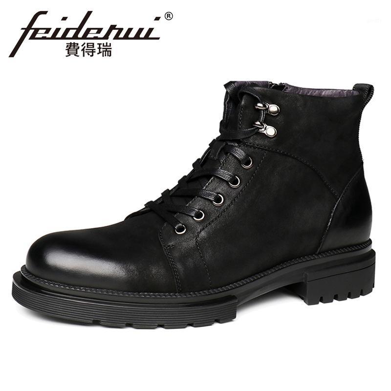 Vintage Genuine Leather Men's Handmade Platform Work Safety Ankle Boots Round Toe Laces Man Riding Shoes YMX7531, Black
Vintage Genuine Leather Men's Handmade Platform Work Safety Ankle Boots Round Toe Laces Man Riding Shoes YMX7531, Black