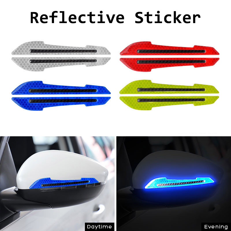 2pcs/Set Car Reflective Sticker Reflector Bumper Strip Rear Mirror Protector Auto Exterior Styling Warning Safety Tape Universal, Blue
2pcs/Set Car Reflective Sticker Reflector Bumper Strip Rear Mirror Protector Auto Exterior Styling Warning Safety Tape Universal, Blue