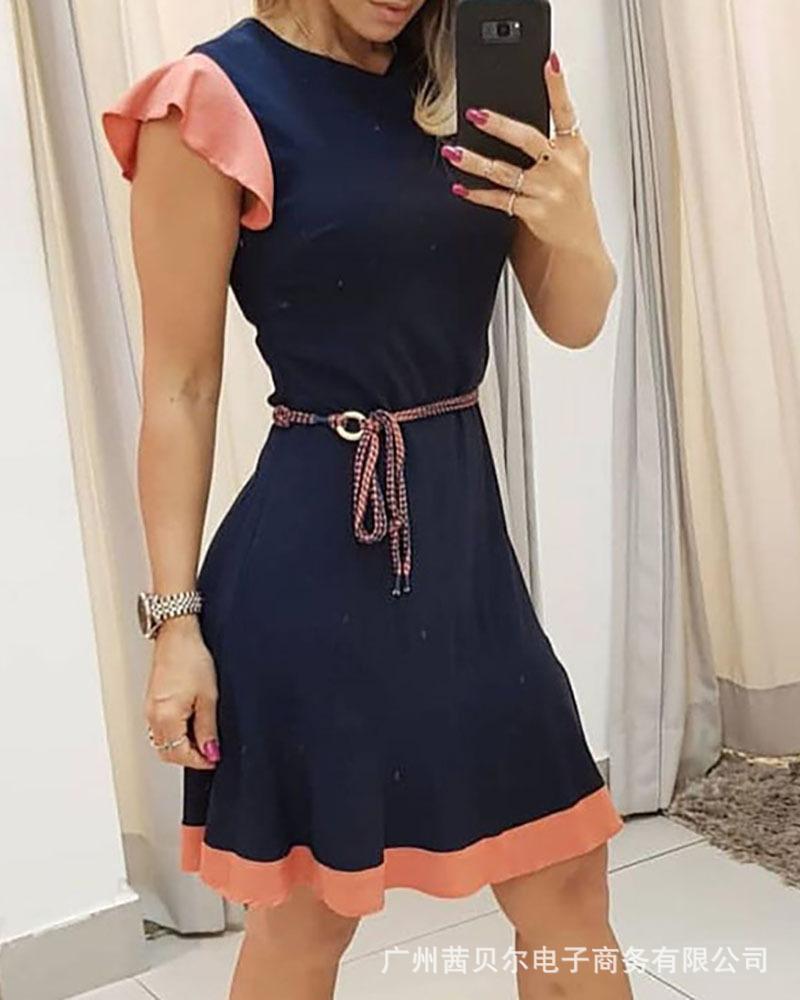 WEPBEL Women' Mini Dress New Dark Blue Color Ruffles Sleeveless High Waist V Neck Sexy Casual Fashion Dress, Navy
WEPBEL Women' Mini Dress New Dark Blue Color Ruffles Sleeveless High Waist V Neck Sexy Casual Fashion Dress, Navy