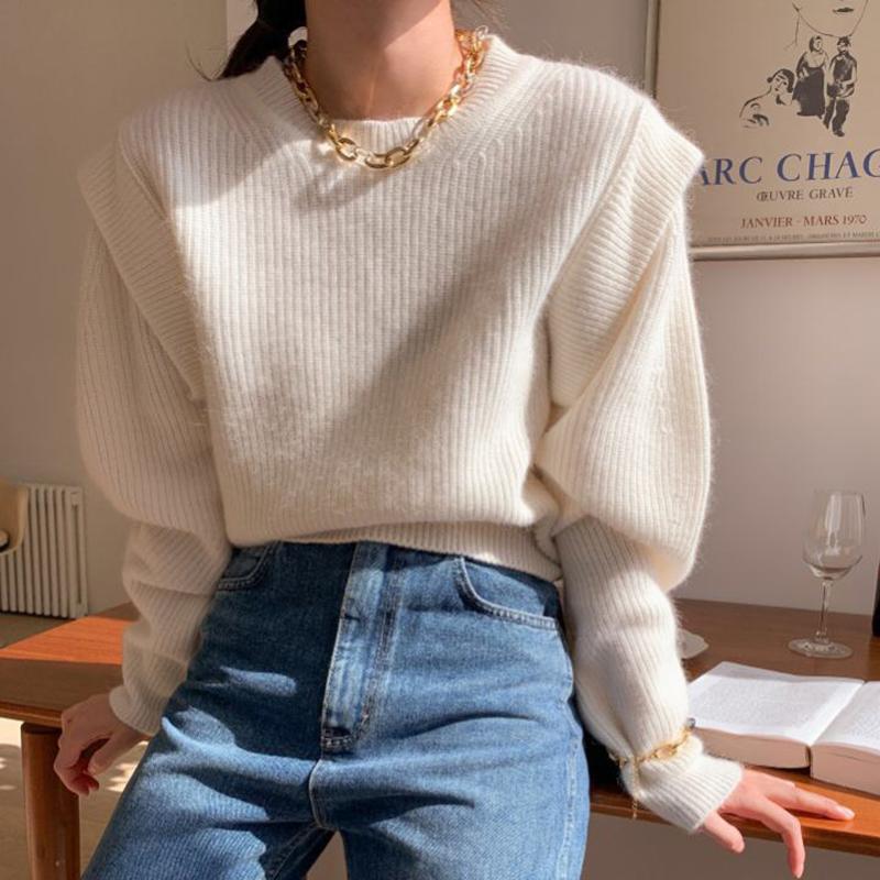 Women's Sweaters AOSSVIAO 2022 Autumn Winter Loose O Neck Fake Two Piece Pullover Basic Warm Sweater For Women Korean Soft Kniited Tops, White;black
Women's Sweaters AOSSVIAO 2022 Autumn Winter Loose O Neck Fake Two Piece Pullover Basic Warm Sweater For Women Korean Soft Kniited Tops, White;black
