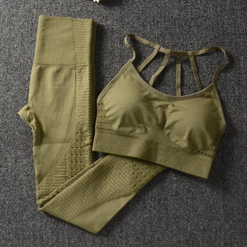 Seamless Yoga Set Women Fitness Clothing Sports Padded Push-up Bra + Leggings Sportswear High Waist Yoga Tights 2 Pcs Sport Suit
Seamless Yoga Set Women Fitness Clothing Sports Padded Push-up Bra + Leggings Sportswear High Waist Yoga Tights 2 Pcs Sport Suit