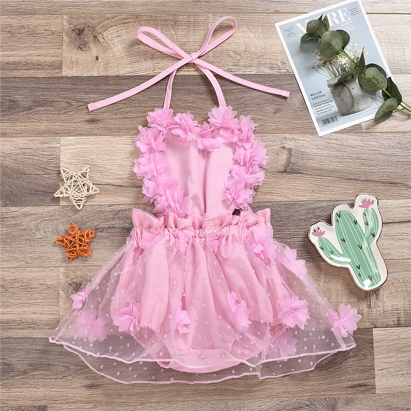 chifuna Mesh Elegant Solid Babygirls Clothes Baby Costume Girls Baby Clothes born Toddler Body Romper 201127