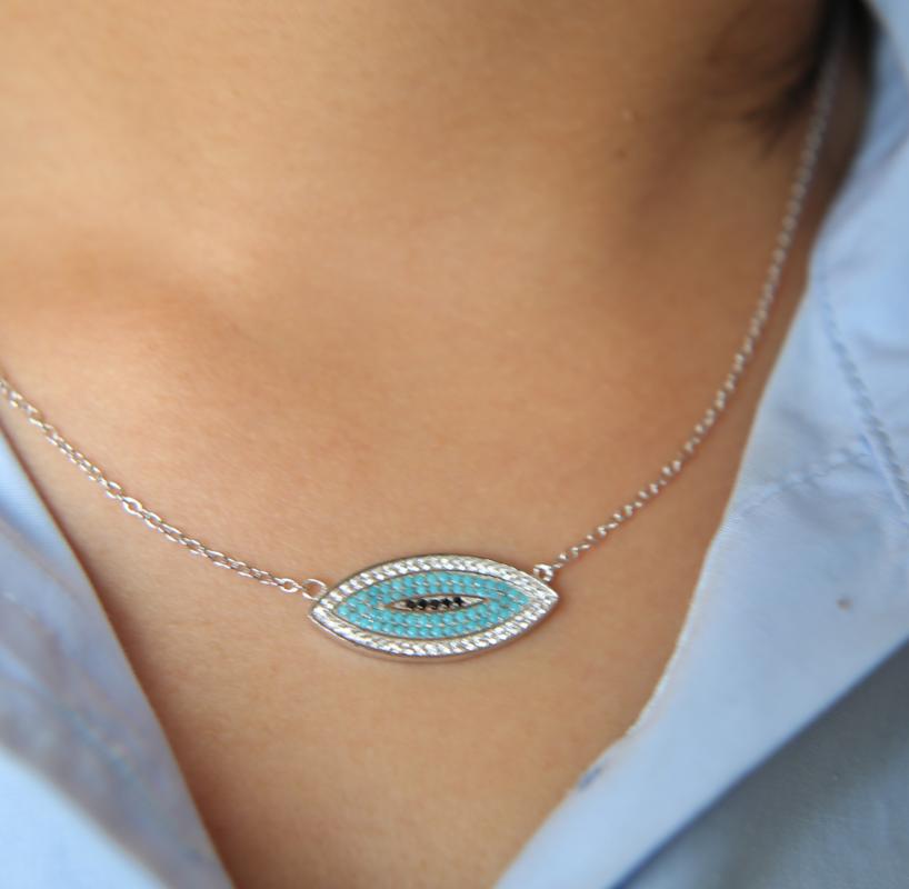 top quality factory jewelry evil eye lucky girl gift fine silver color chain gold filled pave CZ turquoises stone eye necklace
top quality factory jewelry evil eye lucky girl gift fine silver color chain gold filled pave CZ turquoises stone eye necklace