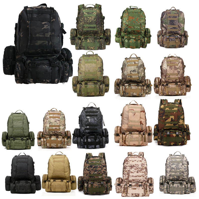Outdoor Sports Waterproof Tactical Pack Bag/ Rucksack / Knapsack / Assault Combat Camouflage Tactical Molle Hiking 55L Backpack P11-013, Multi-color
Outdoor Sports Waterproof Tactical Pack Bag/ Rucksack / Knapsack / Assault Combat Camouflage Tactical Molle Hiking 55L Backpack P11-013, Multi-color