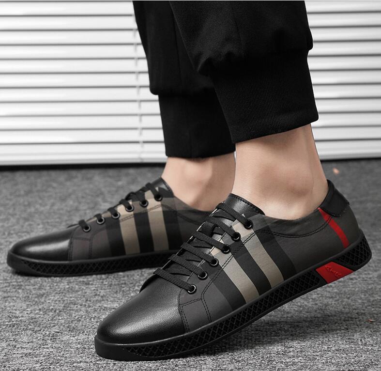 2021 New Casual Shoes Men Leather Flat Shoes Lace-up Low Top Sneakers Fashion Sneakers Comfortable Street Man Footwear Shoes Size 39-45, Black
2021 New Casual Shoes Men Leather Flat Shoes Lace-up Low Top Sneakers Fashion Sneakers Comfortable Street Man Footwear Shoes Size 39-45, Black