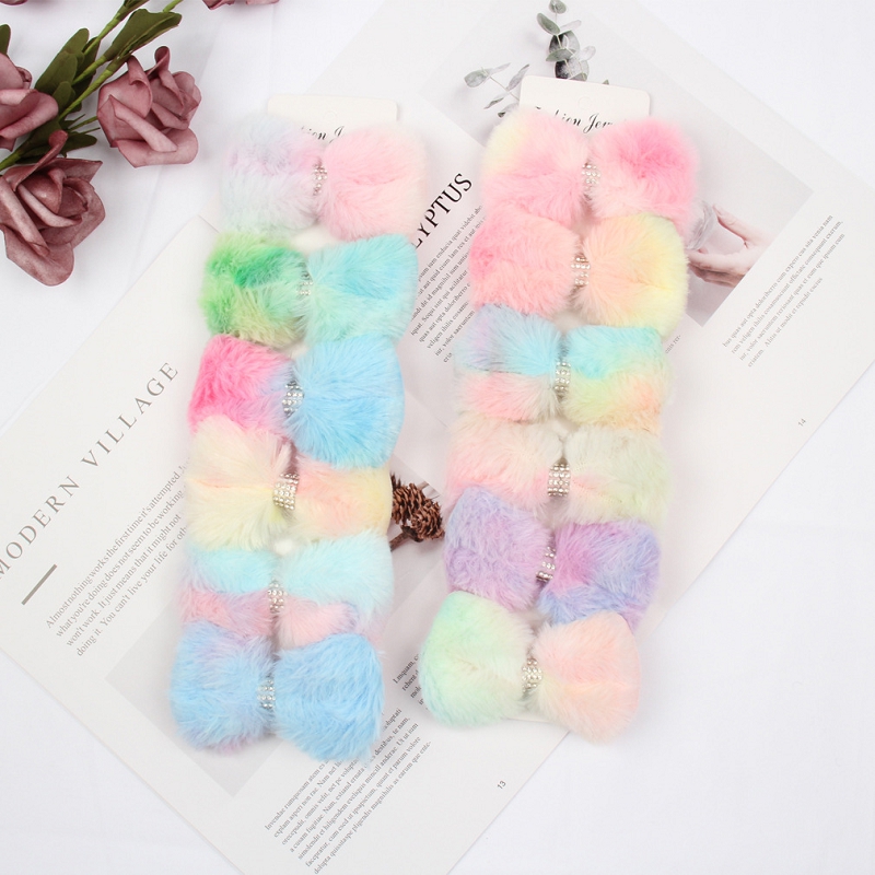 2020 New Kids Barrettes Autumn Winter Imitation Rabbit Hair Hairpin 3.5 Inch Tie-Dye Fur Bow Hairclips DIY Girls Hair Accessories M2857, Slivery;white
2020 New Kids Barrettes Autumn Winter Imitation Rabbit Hair Hairpin 3.5 Inch Tie-Dye Fur Bow Hairclips DIY Girls Hair Accessories M2857, Slivery;white