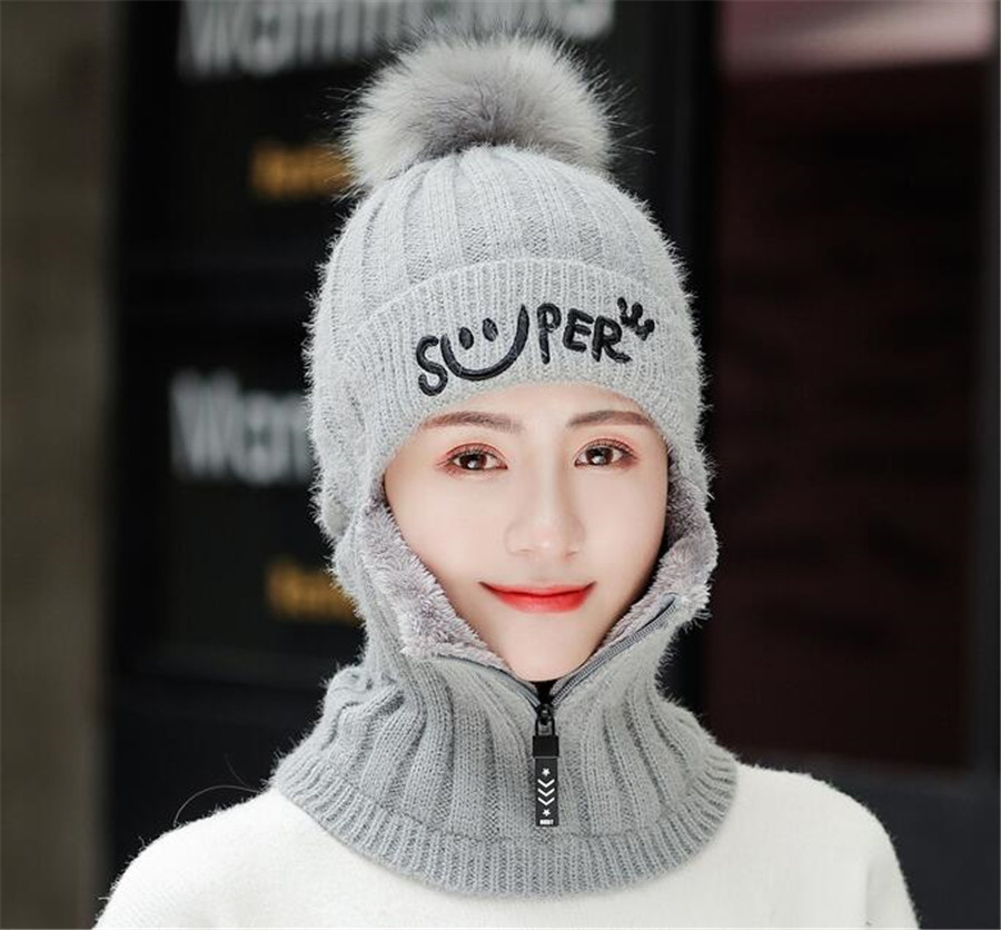 Womens Hats Faux Angora Balaclava Zipper Ski Mask Women Letters Beanie Dual-use Hat Earflaps Winter Pompom Knit Skullies, Black
Womens Hats Faux Angora Balaclava Zipper Ski Mask Women Letters Beanie Dual-use Hat Earflaps Winter Pompom Knit Skullies, Black