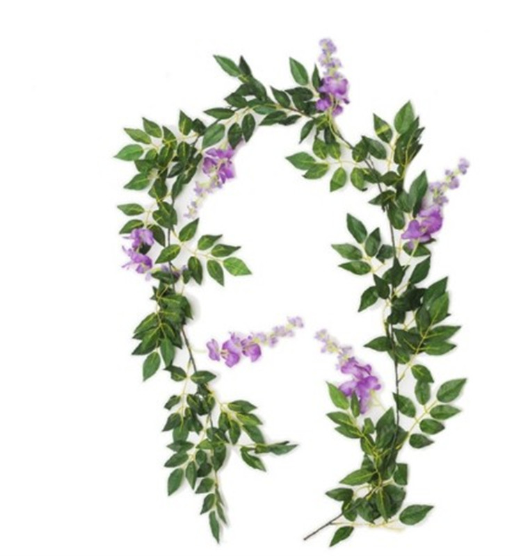 2 meters Hydrangea leaf vine wedding decorative flower wall arrangement home bathroom decoration accessories Artificial flowers