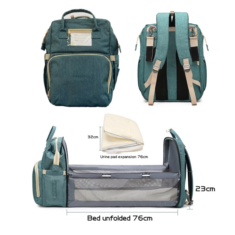 New Diaper Baby Bags with Bed Mummy Bag Waterproof Nylon Maternity Nappy Moms Backpack Baby Nursing Changing Bag For Baby Care 201120, A1
New Diaper Baby Bags with Bed Mummy Bag Waterproof Nylon Maternity Nappy Moms Backpack Baby Nursing Changing Bag For Baby Care 201120, A1