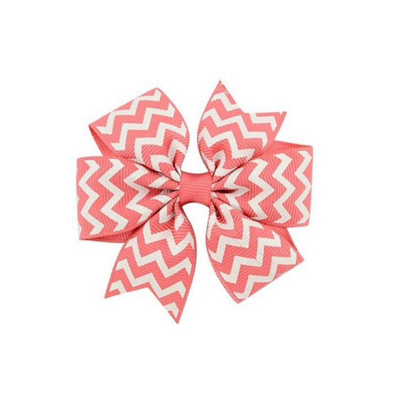 Baby Girls Hair Clips Striped Bows Hairclips Grosgrain Ribbon Bowknot Barrettes Kids Hairpin DIY Children Hair Accessories 17 Colors DW6352