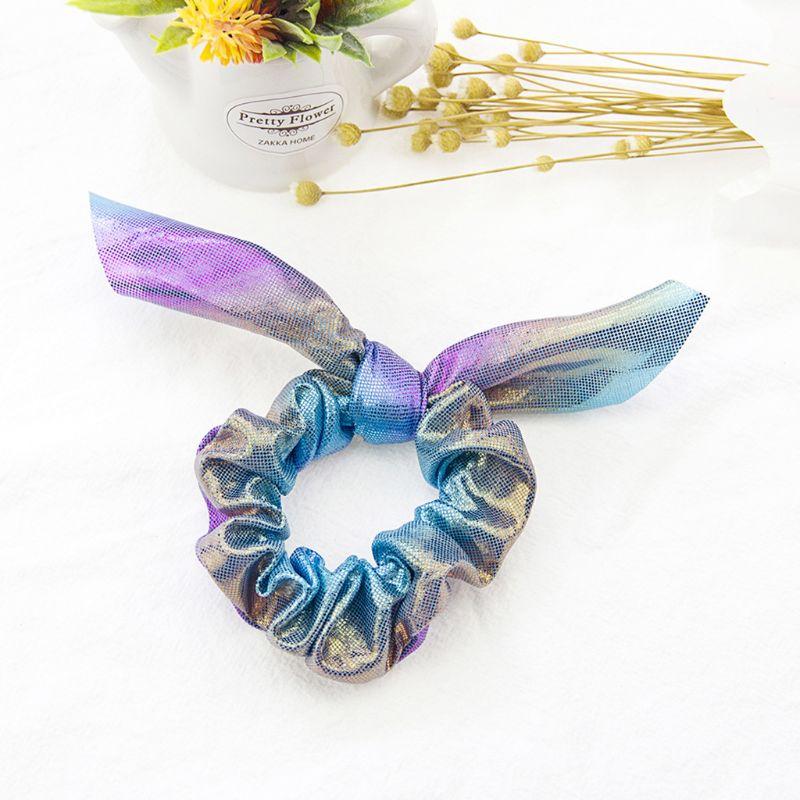 Metallic Hologram Rainbow Scrunchies Women Girls Hair Tie Rope Gradient Ponytail Holder Ears Bowknot Summer Headwear
Metallic Hologram Rainbow Scrunchies Women Girls Hair Tie Rope Gradient Ponytail Holder Ears Bowknot Summer Headwear