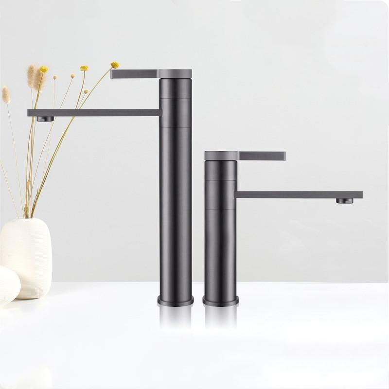 Basin Faucet 304 Stainless Steel Bathroom Faucet Single Handle Single Hole Gun Grey 360 Swivel Hot and Cold Basin Mixer Tap
Basin Faucet 304 Stainless Steel Bathroom Faucet Single Handle Single Hole Gun Grey 360 Swivel Hot and Cold Basin Mixer Tap