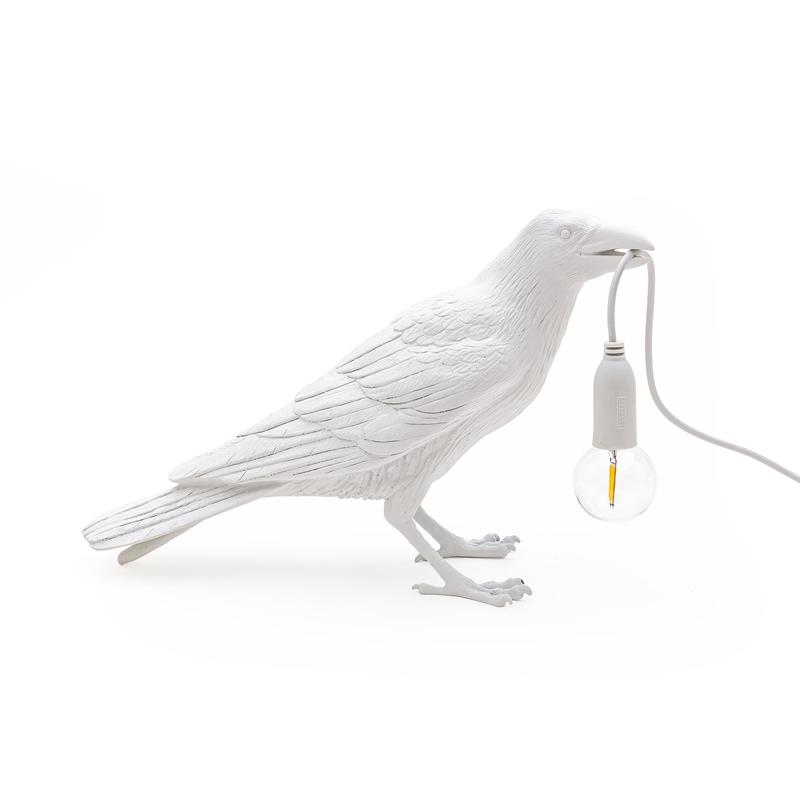 Bird Table Lamp Italian Seletti Bird Lamp Modern Resin Crow Desk for Living Room Bedroom Light Wall Sconce Home Art Decor
