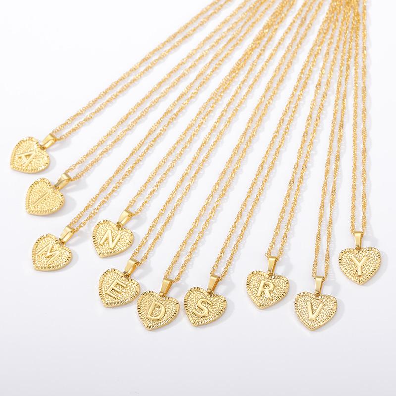 Gold Heart Letters Necklaces For Women Stainless Steel Gold Plated Heart Shape Lucky 26 Letters Necklace Jewelry Girl Gift
Gold Heart Letters Necklaces For Women Stainless Steel Gold Plated Heart Shape Lucky 26 Letters Necklace Jewelry Girl Gift