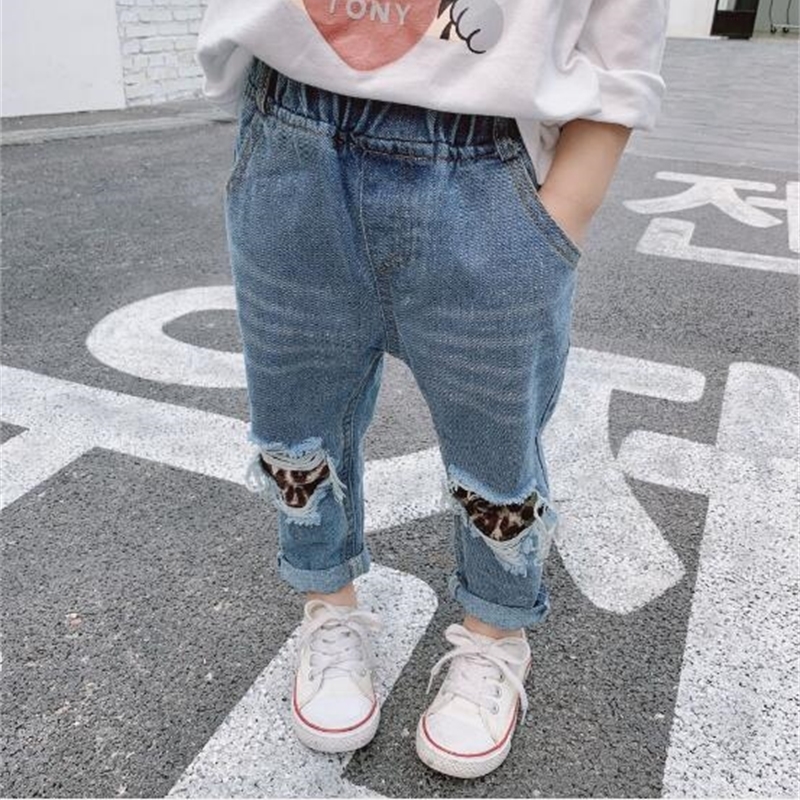 Arrival Spring Summer Baby Girls Ripped Jeans Children Kids Denim Pants Fashion Girls Pants 1- LJ201203