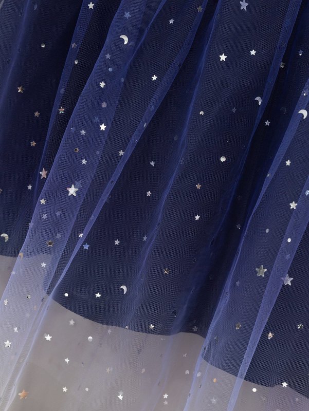 Toddler Girls Ruffle Sleeve Star Mesh Dress SHE