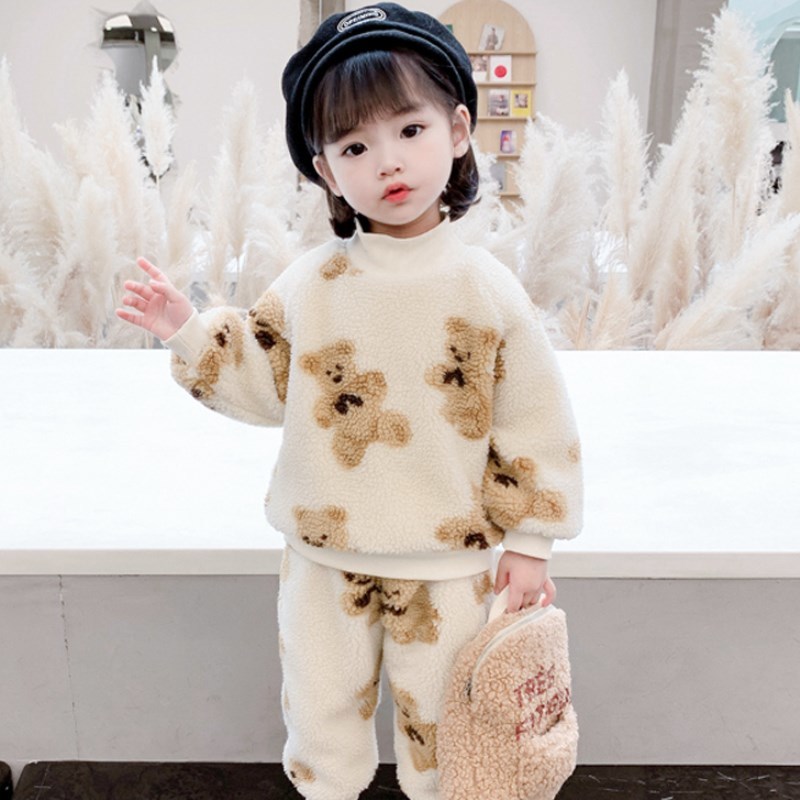 Boys Girls Winter Thick Cartoon Cute 2 To 9 Years O-neck Boutique Clothing Halloween Fashion Korean High Quality Children SetsX1019