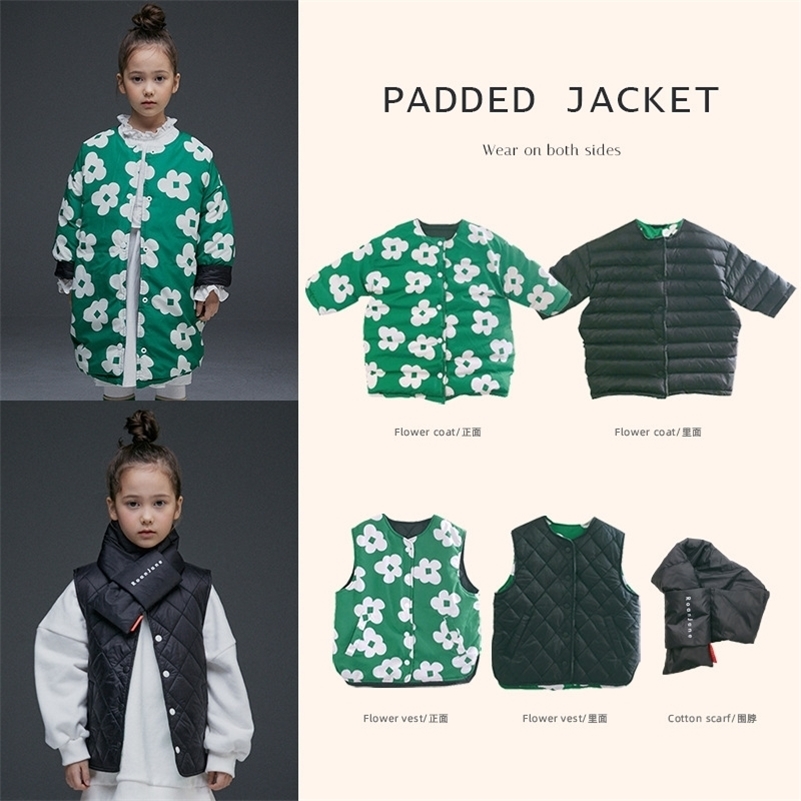 RJ New Winter Kids down Jacket for Boys Girls Cute Flower Print Double Wear 2-sided Warm Thick Coat Baby Child Clothes 201102, Scarf
RJ New Winter Kids down Jacket for Boys Girls Cute Flower Print Double Wear 2-sided Warm Thick Coat Baby Child Clothes 201102, Scarf