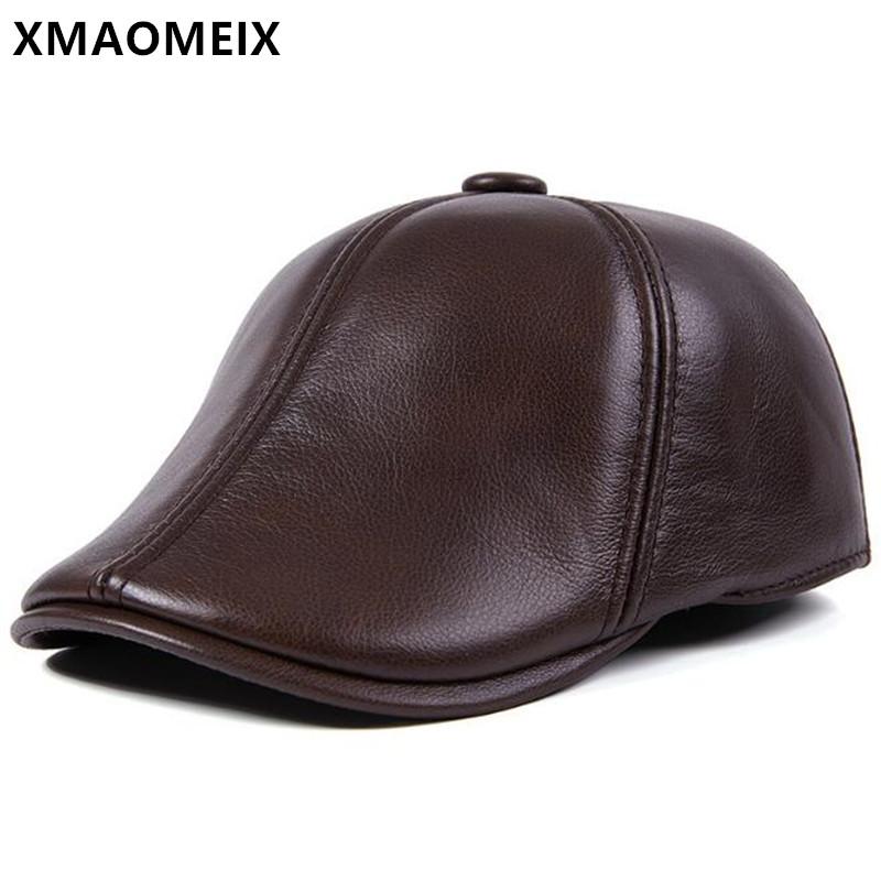 XMAOMEIX New Winter Natural Cowhide Leather Cap Fur Fluff Berets For Men Cold Proof Warm Earmuff Cap Simple Casual Brand Dad Hat, Color-3
XMAOMEIX New Winter Natural Cowhide Leather Cap Fur Fluff Berets For Men Cold Proof Warm Earmuff Cap Simple Casual Brand Dad Hat, Color-3