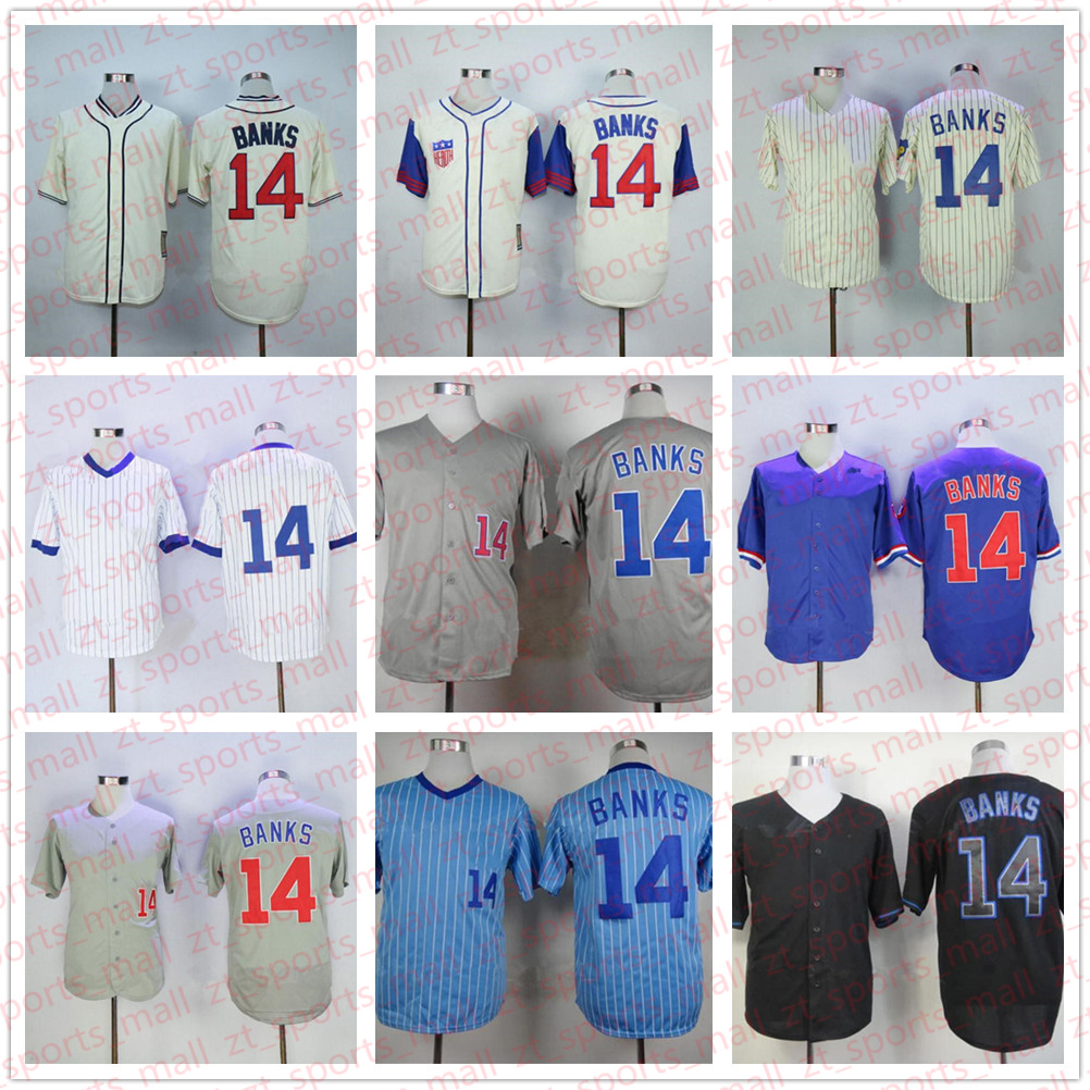Retro 1909 1929 1942 1968 Vintage Baseball 14 Ernie Banks Jersey 1969 1988 1990 1994 Retire Cooperstown Cool Base Pinstripe Pullover Blue White, As shown in illustration
Retro 1909 1929 1942 1968 Vintage Baseball 14 Ernie Banks Jersey 1969 1988 1990 1994 Retire Cooperstown Cool Base Pinstripe Pullover Blue White, As shown in illustration