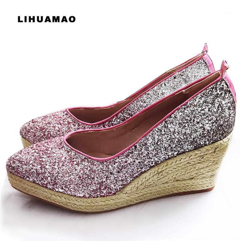 LIHUAMAO Fashion Sequined Wedges Shoes women High Heel espadrilles shoes Pumps slip on for Casual party wedding1, Gray
LIHUAMAO Fashion Sequined Wedges Shoes women High Heel espadrilles shoes Pumps slip on for Casual party wedding1, Gray