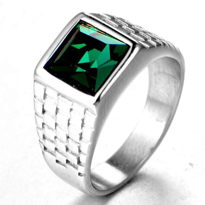 FDLK Classic Jewelry Green Zircon Stainless Steel Men's Ring Anniversary Gift Engagement Wedding Ring party Accessories
FDLK Classic Jewelry Green Zircon Stainless Steel Men's Ring Anniversary Gift Engagement Wedding Ring party Accessories