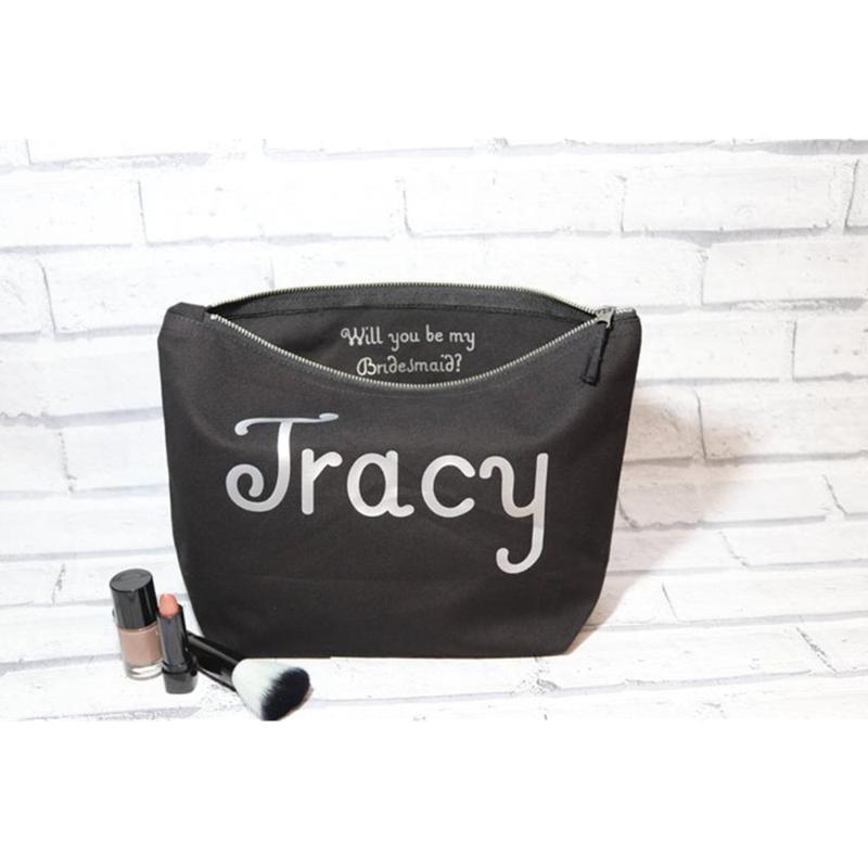 personalised printed name Cosmetic bags bridesmaid proposal Canvas bride makeup bag will you be valentines gift lined pouche
personalised printed name Cosmetic bags bridesmaid proposal Canvas bride makeup bag will you be valentines gift lined pouche