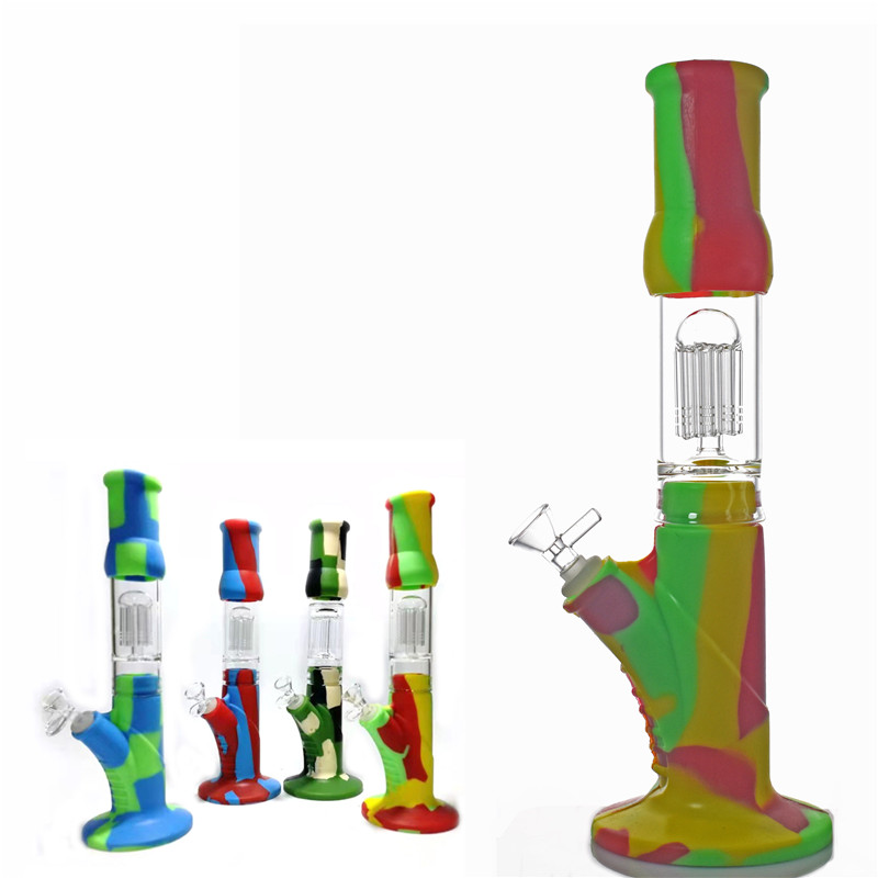14.5 inche tall silicone beaker bong 8 arm tree perc bongs percolator Unbreakable dab rig bong recycler water bong with 14mm tobacco bowl
14.5 inche tall silicone beaker bong 8 arm tree perc bongs percolator Unbreakable dab rig bong recycler water bong with 14mm tobacco bowl