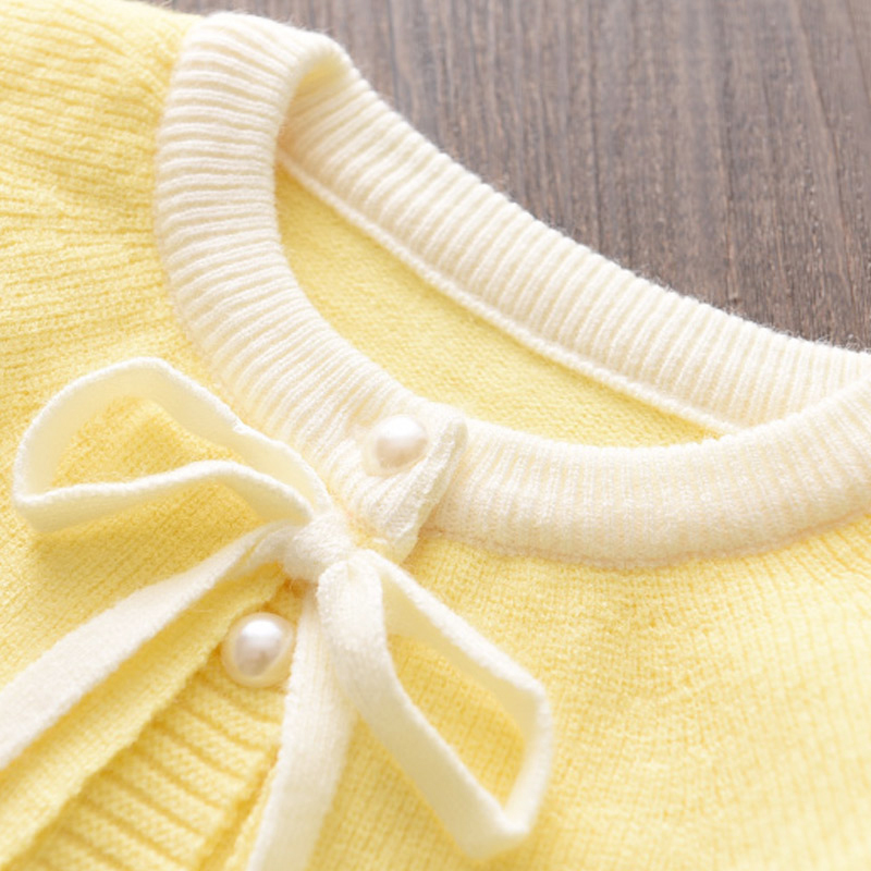 Bear Leader Autumn Knitwear Girls 2pcs Clothes Set Baby Single-breasted Sweater Pleated Skirts Kids Chindren Winter Wear ClothesX1019