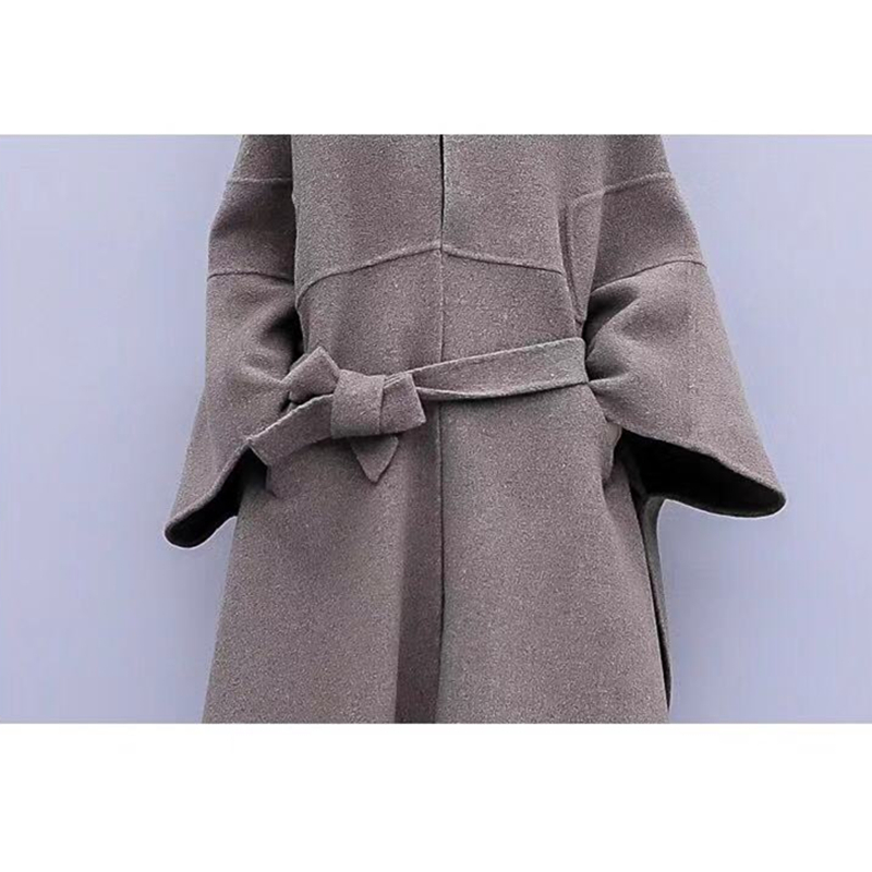 Autumn Winter New Women Cloak Woolen Coat Popular Woolen Coat Women's Korean Loose Long High quality Overcoat Plus Size 3XL T200315