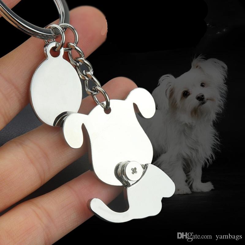 Lovely Dog Key chains Creative Funny Nice Moving Head Cat Pendant Keyring Chain Ring Holder Fashion Promotion Gifts