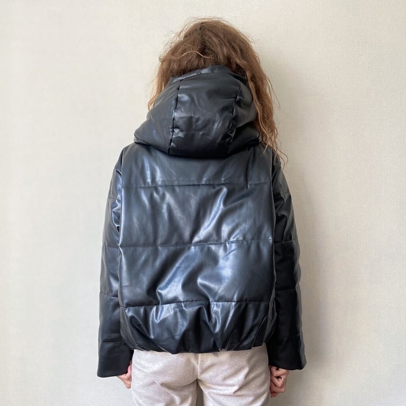 Winter Pu Leather Coat Women New Fashion Thick Warm Pu Hooded Ladies Parkas Female Jacket 201020