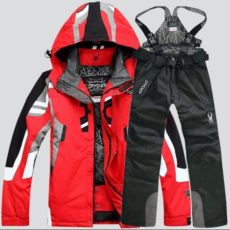 Men Warm Snowboarding Suits Men Winter Ski Suit Male Waterproof Breathable Snow Jacket Pant Ski Sets set de snowboard 201109