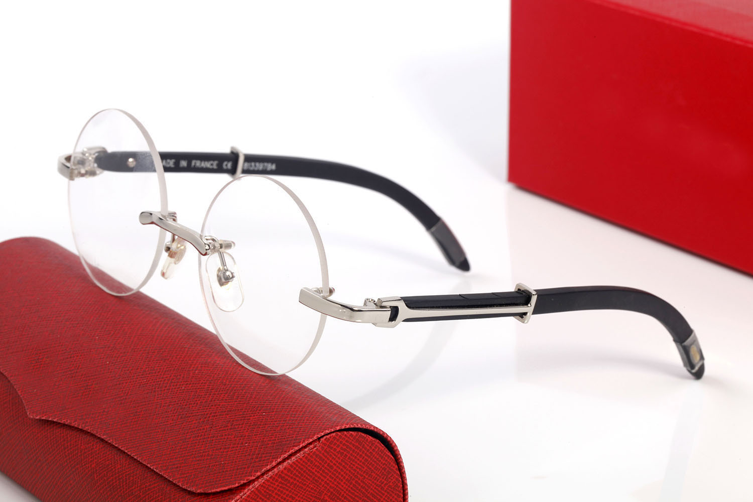 Mens Women Designer Sunglasses Sunglass Buffalo Horn Glasses Fashion Round Frameless Mens Optical Eyeglasses Woman Gold Wooden Eyewear Frames lunettes de soleil