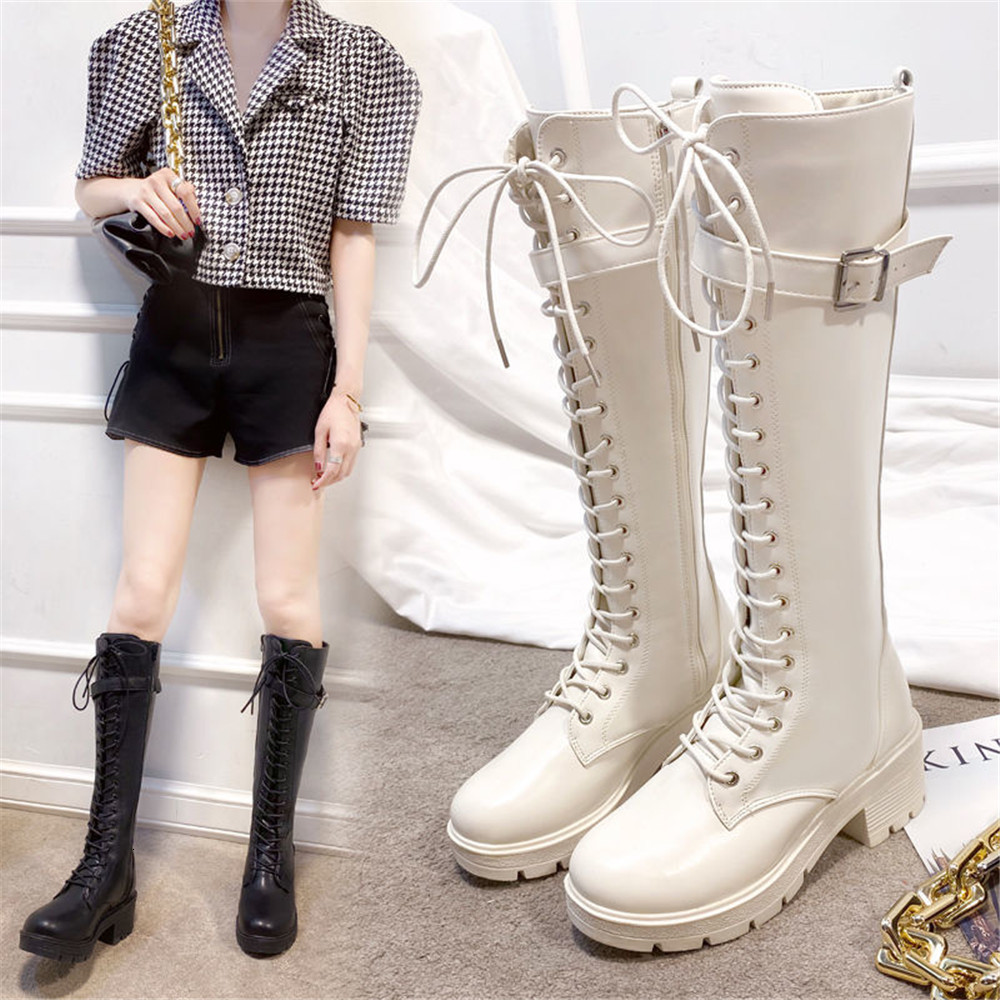 New Sexy 2021 Women High Knees Fashionable Women's Lace Up Black Leather Shoes Soft Lady Motorcycl Boots 7B5X, Beige 2
New Sexy 2021 Women High Knees Fashionable Women's Lace Up Black Leather Shoes Soft Lady Motorcycl Boots 7B5X, Beige 2